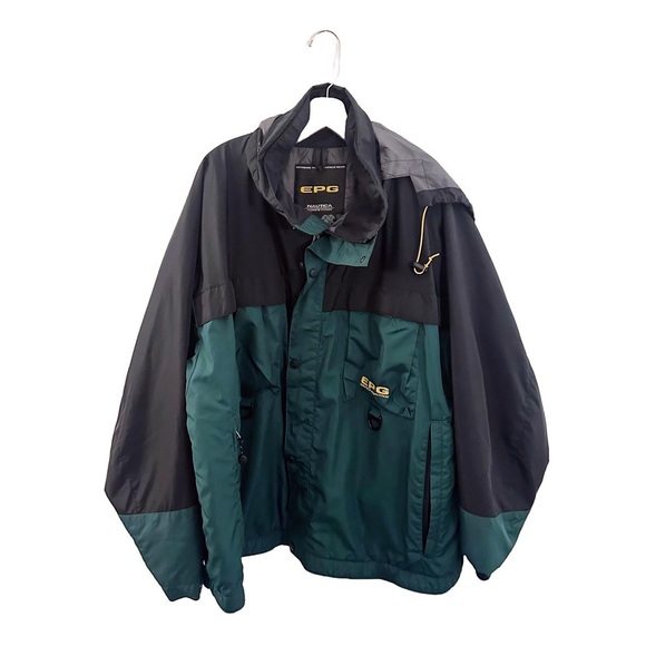 Vintage EPG Nautica Men's Black Green Jacket Extreme Performance Wear - Picture 1 of 5